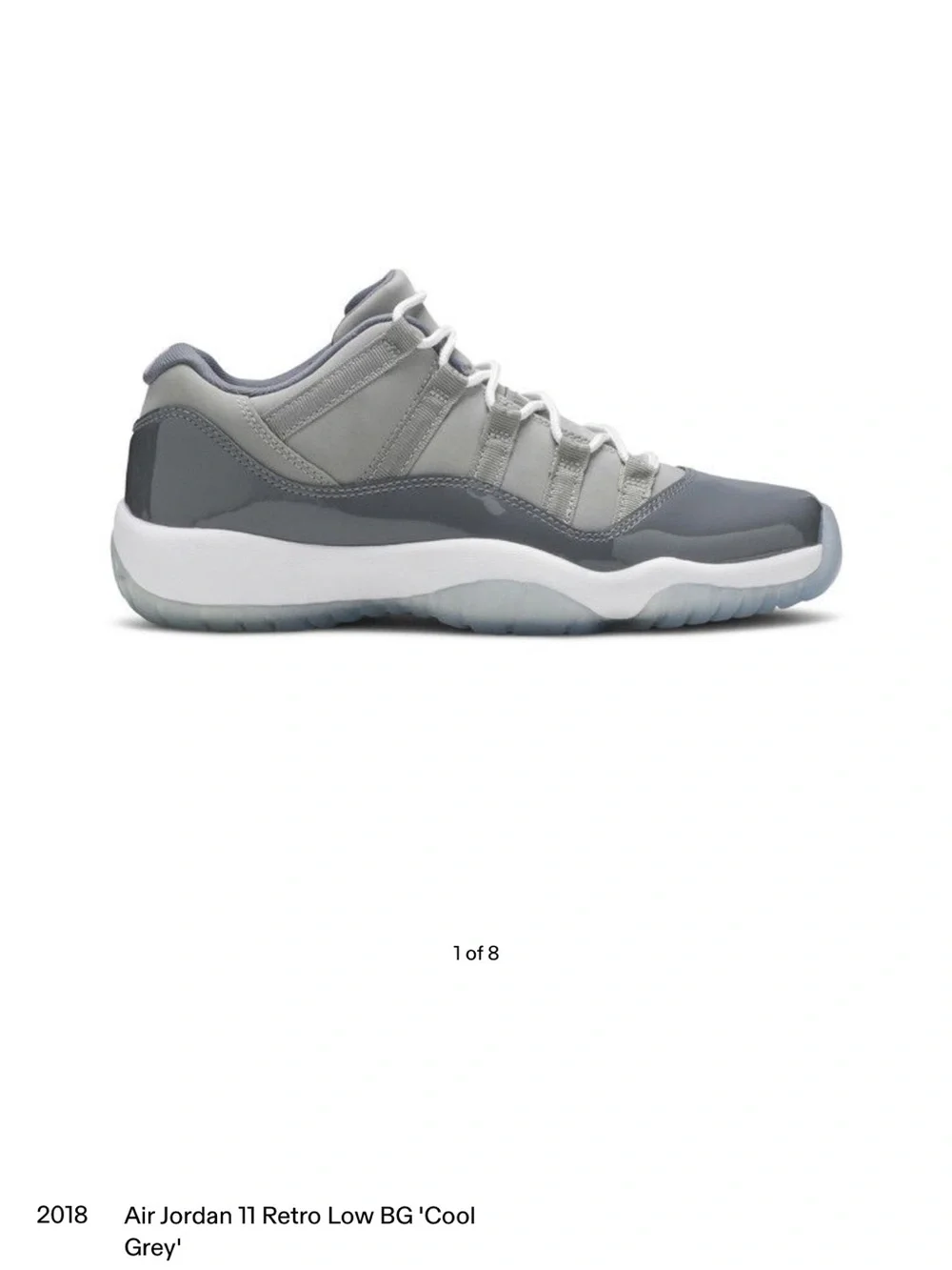 Jordan 11 Retro Low BG 'Cool Grey' - GS Low Top Sneakers
